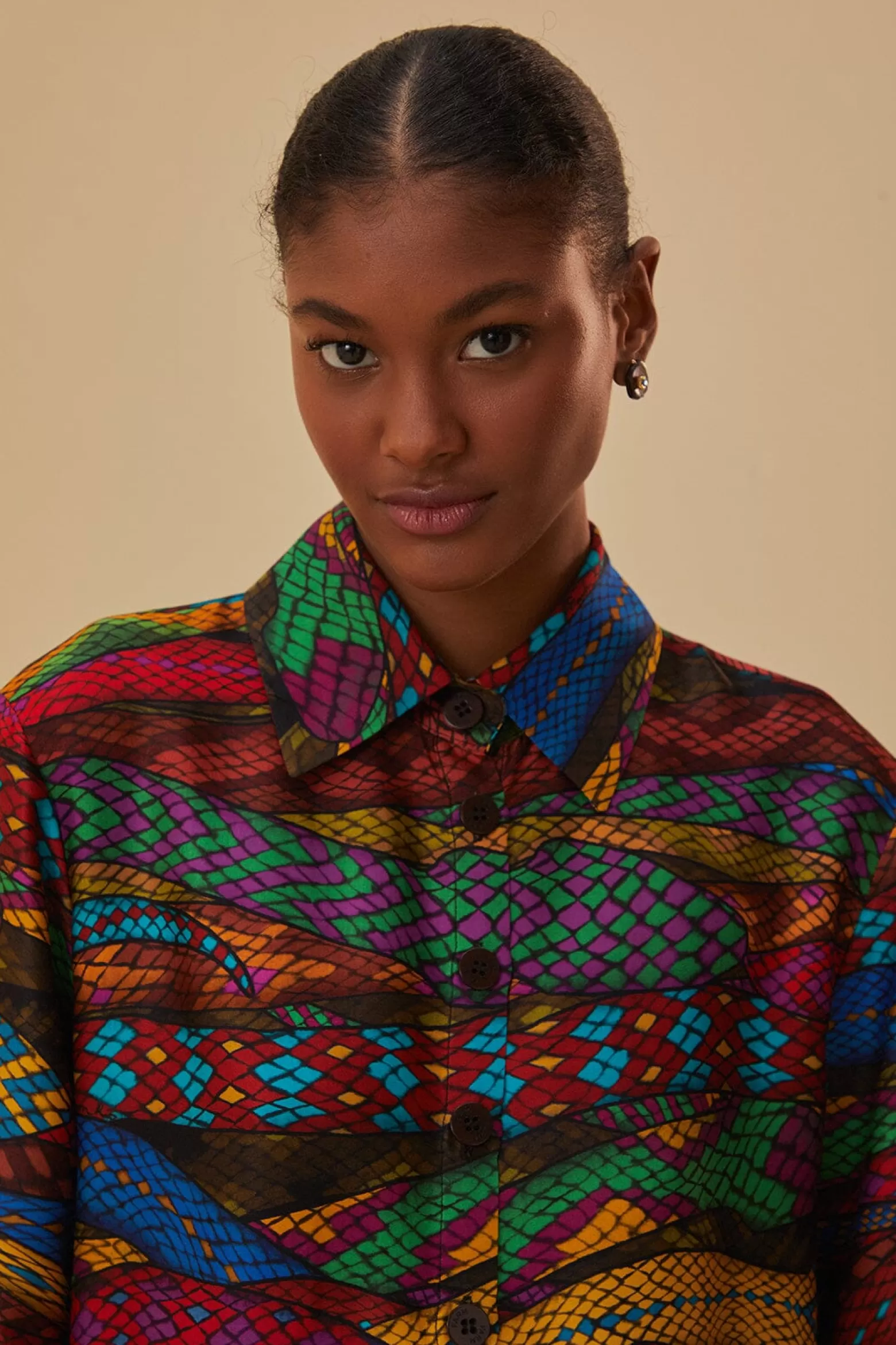 Store FARM Rio  MULTICOLOR MIRAGE SHIRT LONG SLEEVES