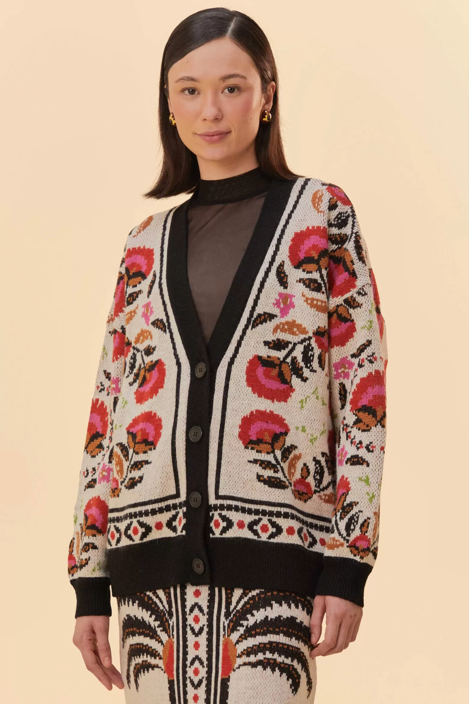 Discount FARM Rio  SAND PALMS PARADISE KNIT CARDIGAN