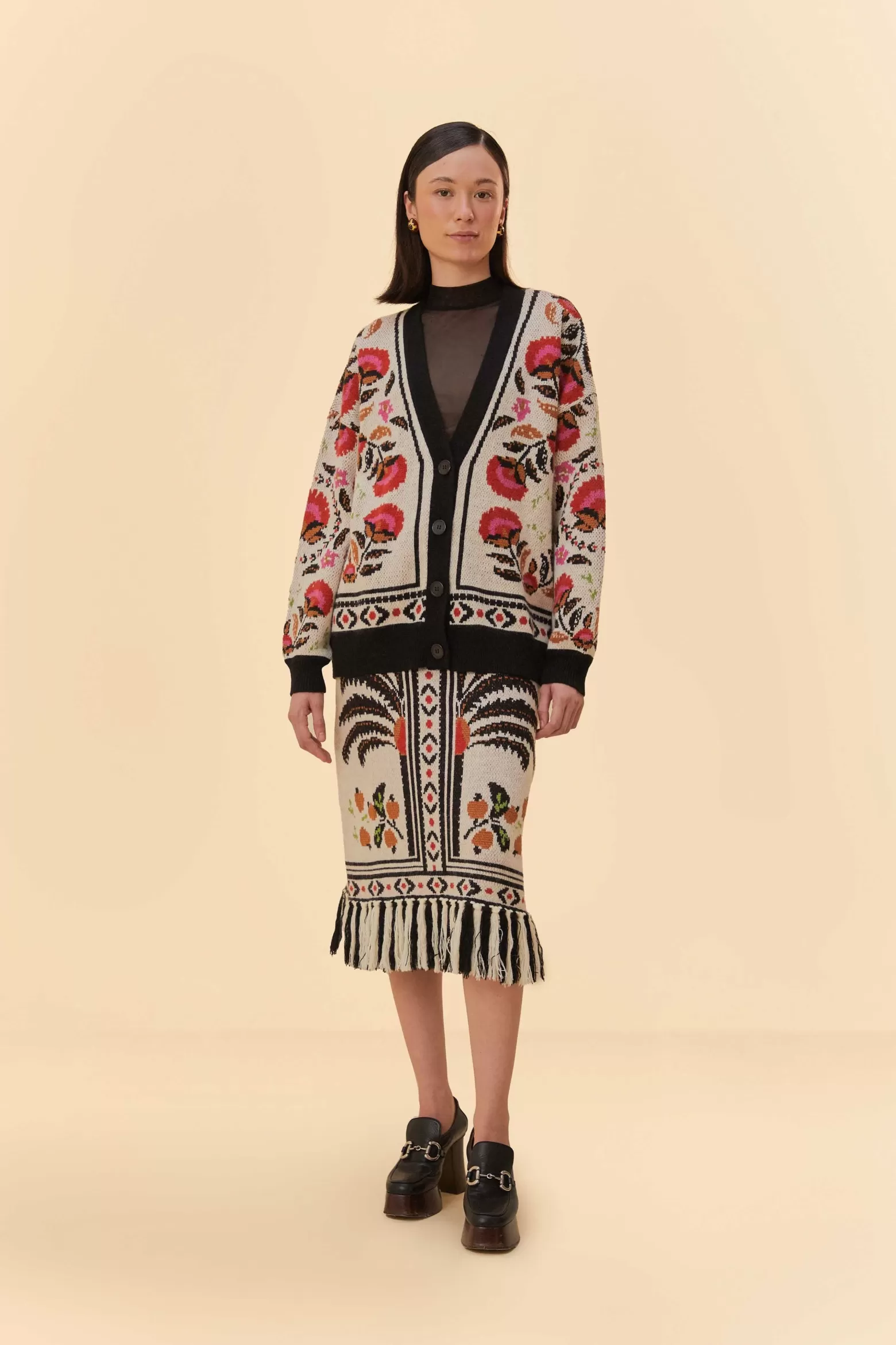 Discount FARM Rio  SAND PALMS PARADISE KNIT CARDIGAN