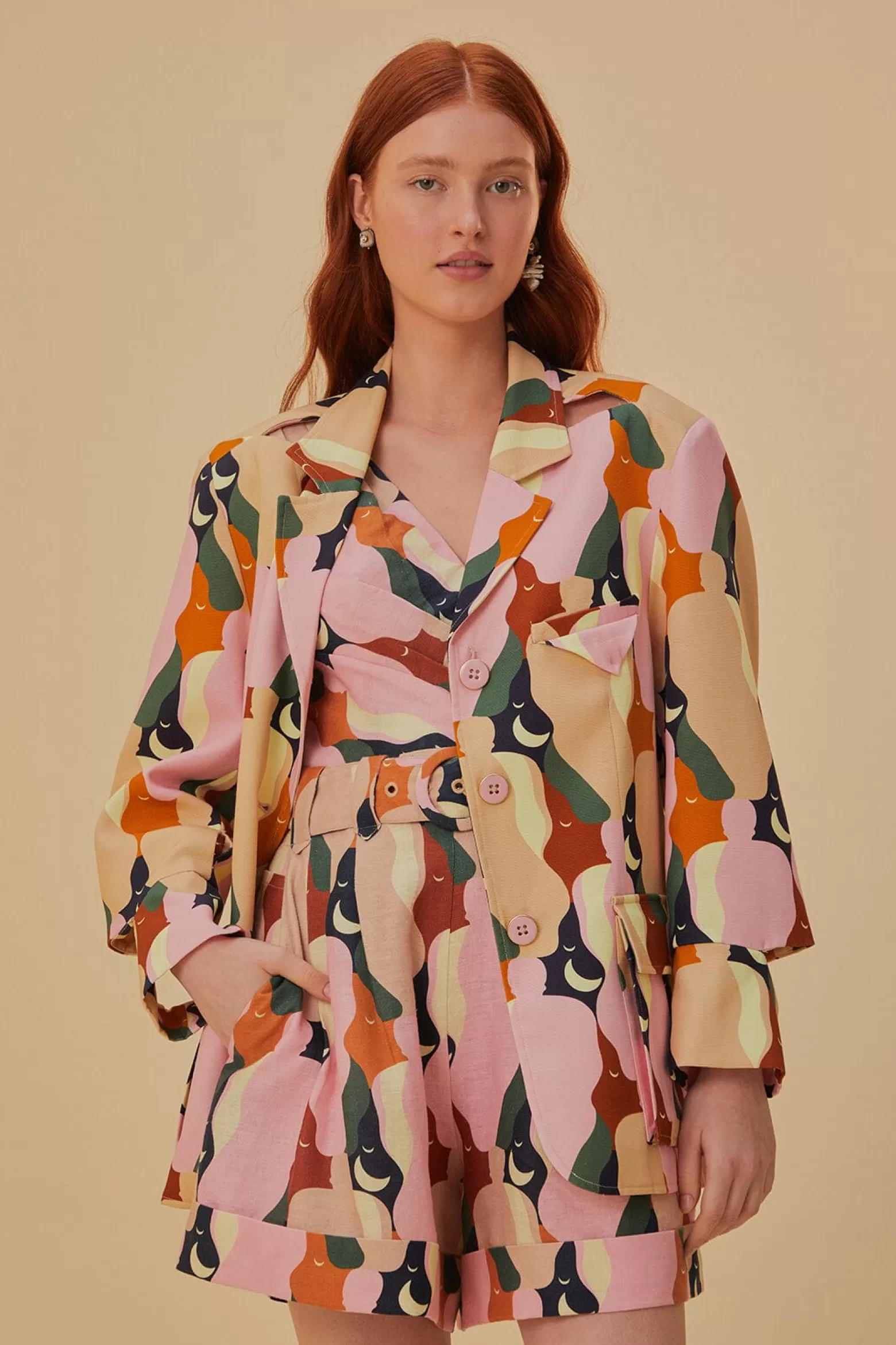 Flash Sale FARM Rio  THE KISS MULTICOLOR CUT OUT BLAZER