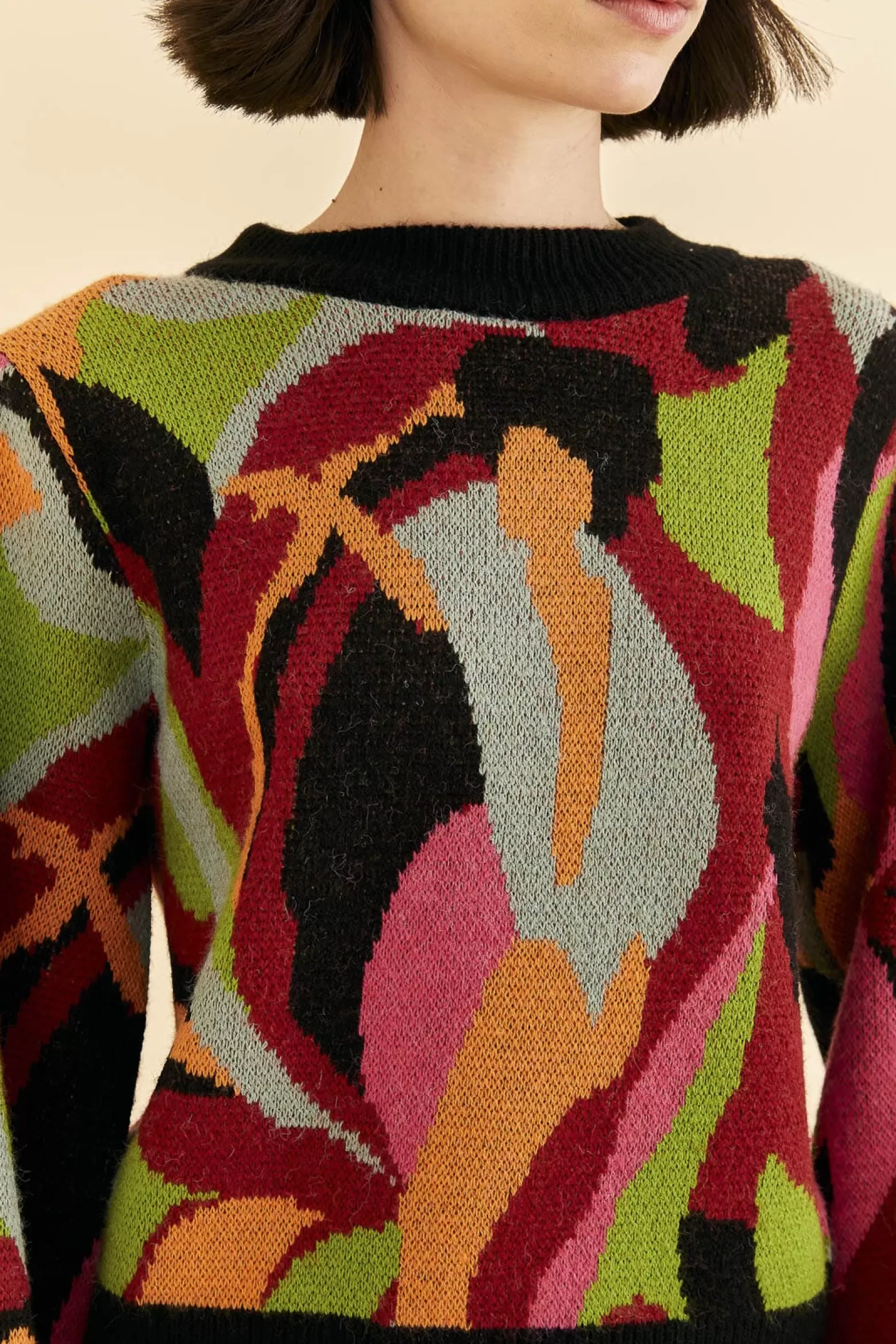 Cheap FARM Rio  THE MULTICOLOR DANCE KNIT SWEATER